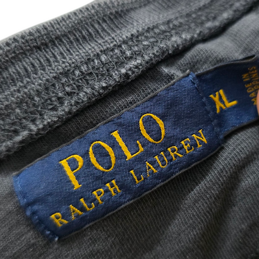 Playera Manga Larga  Ralph Lauren Xgrande Xl Gris deslavado