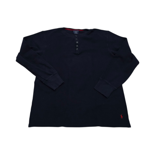 Playera M/larga Botons Ralph Lauren Xgrand Xl Azul Pony Rojo