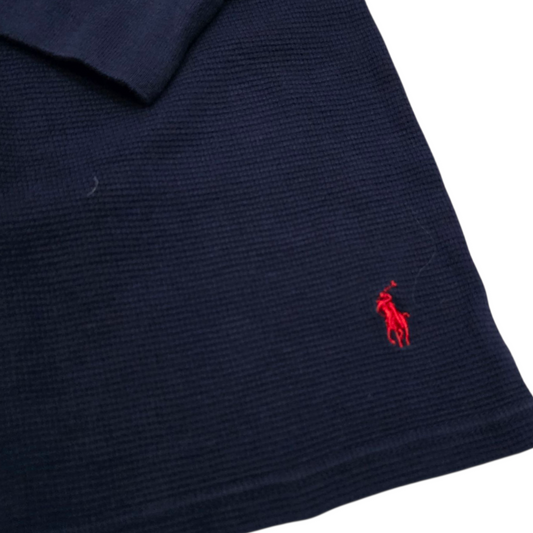 Playera M/larga Botons Ralph Lauren Xgrand Xl Azul Pony Rojo