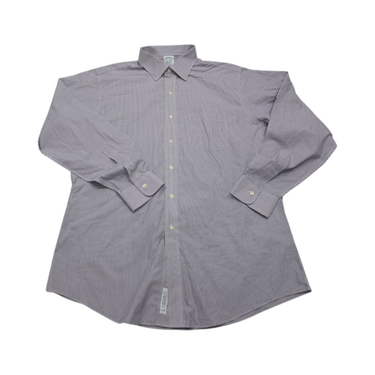 Camisa Brooks Brothers Classic Xgrande Xl Morado Lineas