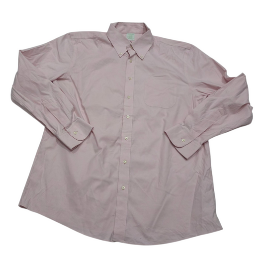 Camisa Brooks Brothers Grande L 16 1/2 Rosa Slimfit