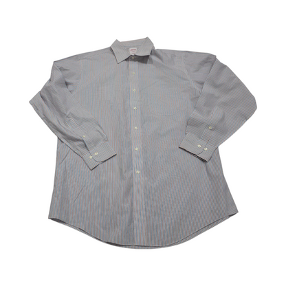 Camisa Brooks Brothers Grande L 16 1/2 Coral Y Azul