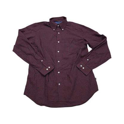 Camisa Nautica Classic Fit Mediana M Cuadro Azul Rojo