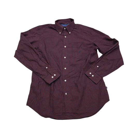 Camisa Nautica Classic Fit Mediana M Cuadro Azul Rojo