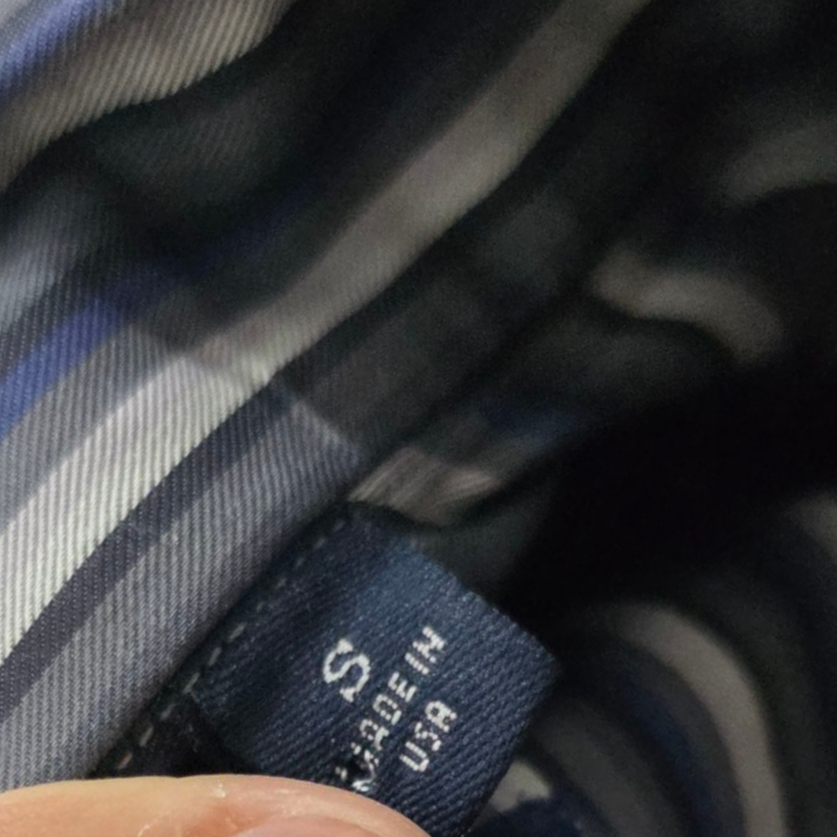 Camisa Burberry Chico S Azul Y Gris Lineas