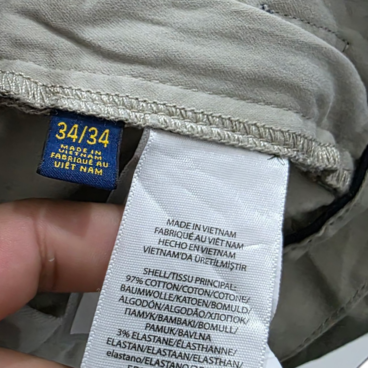 Pantalon Recto Ralph Lauren 34x34 Cafe Claro