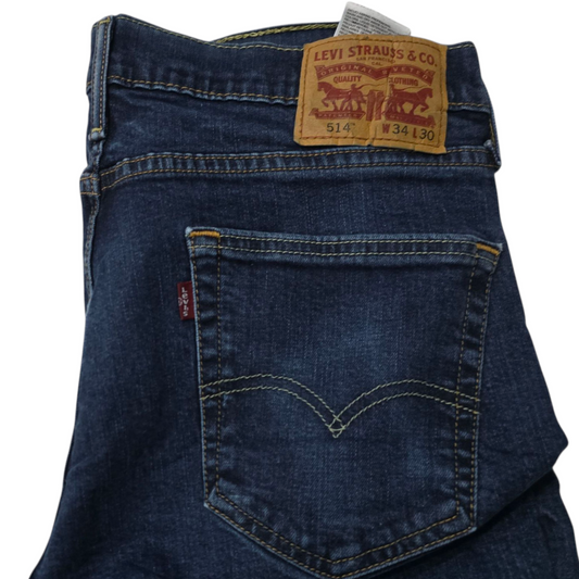 Pantalon Recto Levis 514 34x30 Azul