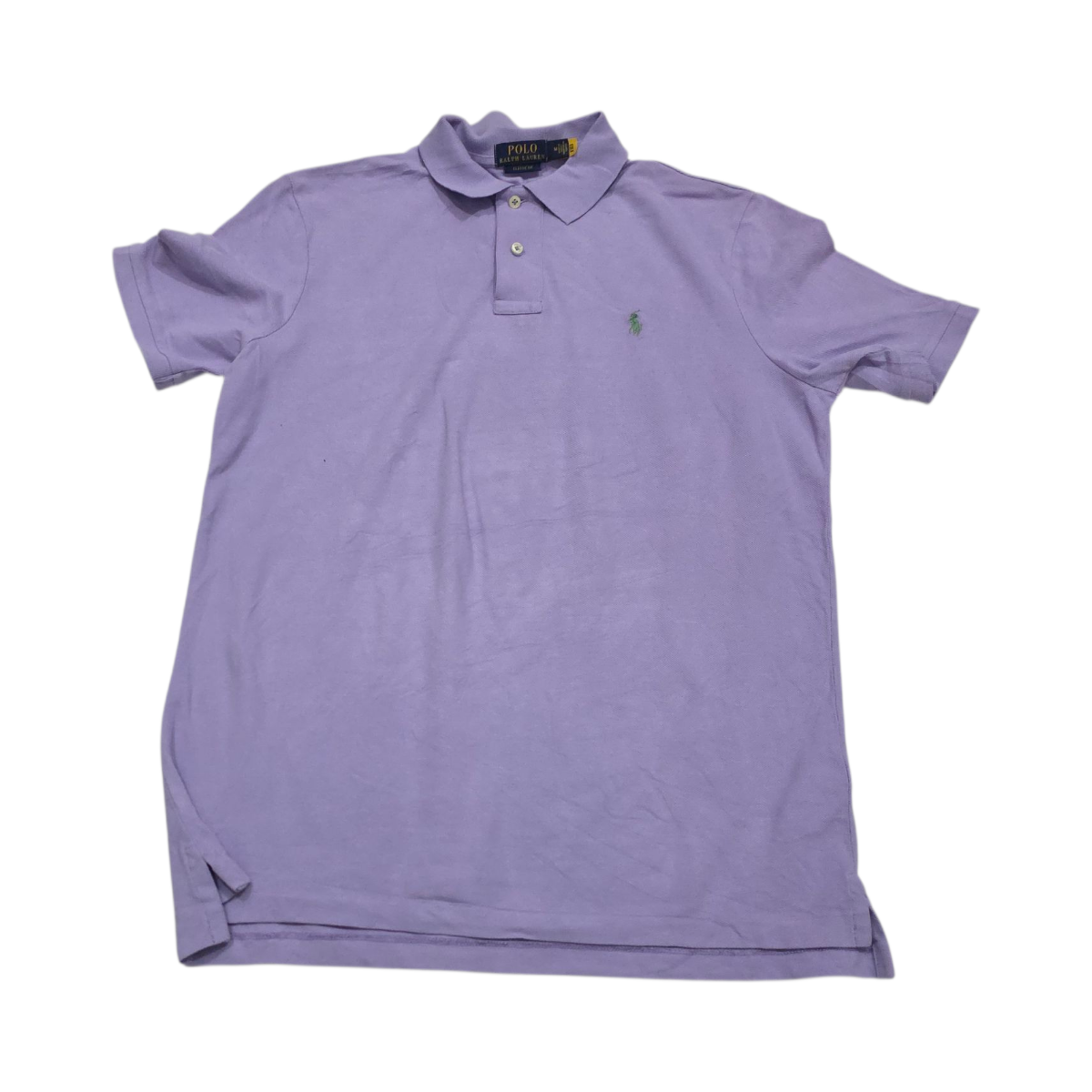 Playera Polo Ralph Lauren Mediana M Lila Pony Verde