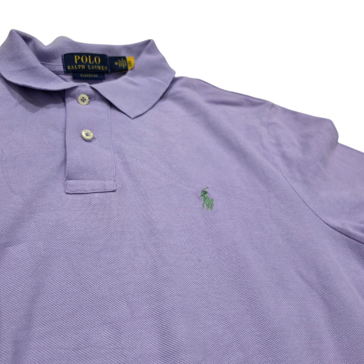Playera Polo Ralph Lauren Mediana M Lila Pony Verde