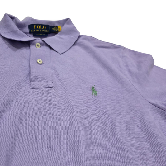 Playera Polo Ralph Lauren Mediana M Lila Pony Verde