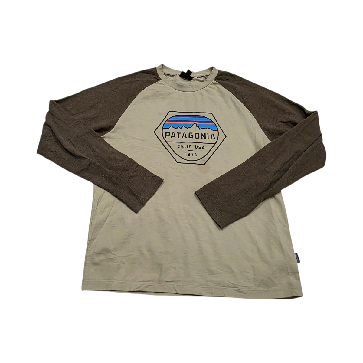 Sudadera Delgada Patagonia Mediana M Cafe Claro Mangas Cafe