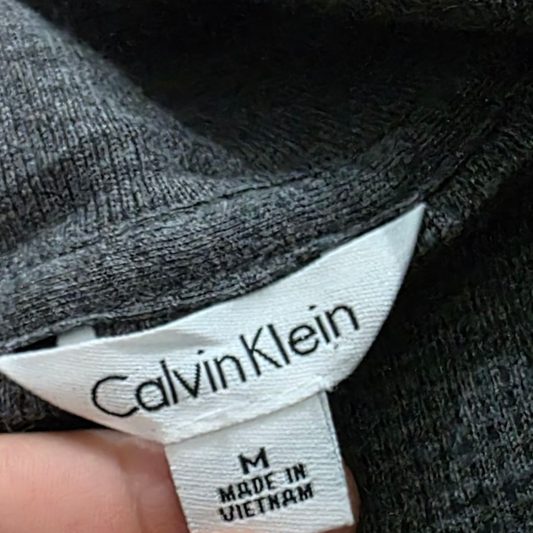Sueter Cierre Calvin Klein Mediana M Gris