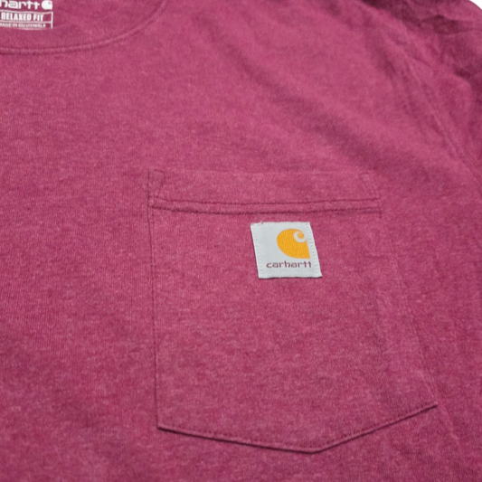 Playera Carhartt Relaxed Fit Xgrande Xl Vino