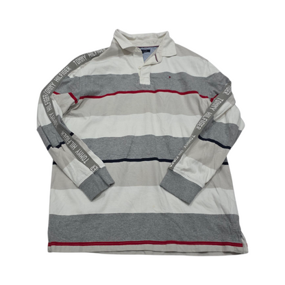 Playera Polo Manga Larga Tommy Hilfiger Grande L Gris