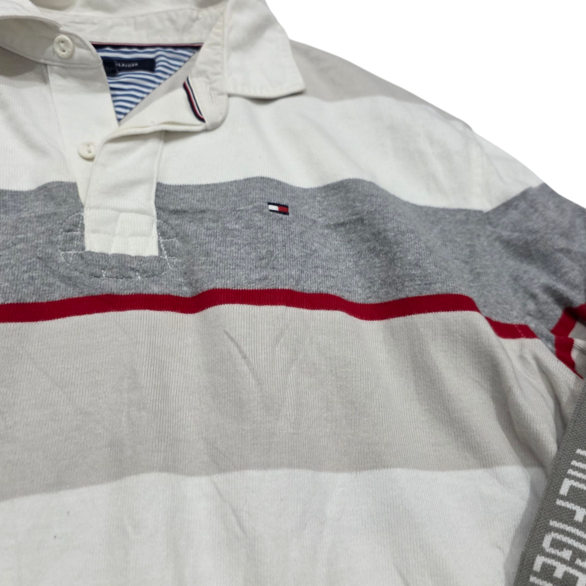 Playera Polo Manga Larga Tommy Hilfiger Grande L Gris