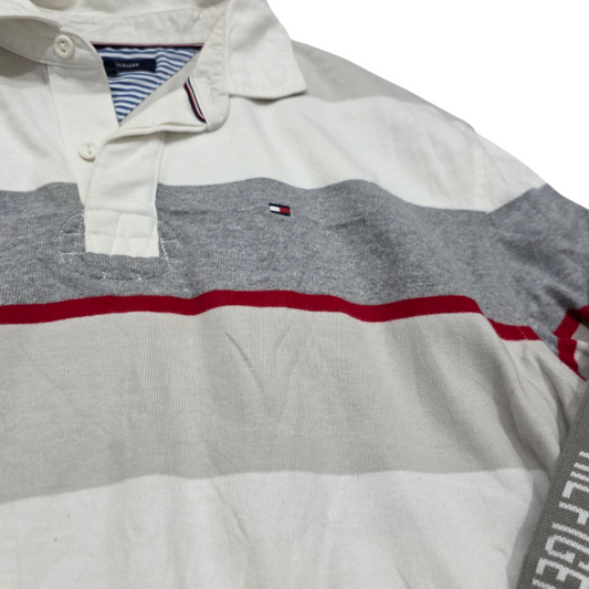 Playera Polo Manga Larga Tommy Hilfiger Grande L Gris