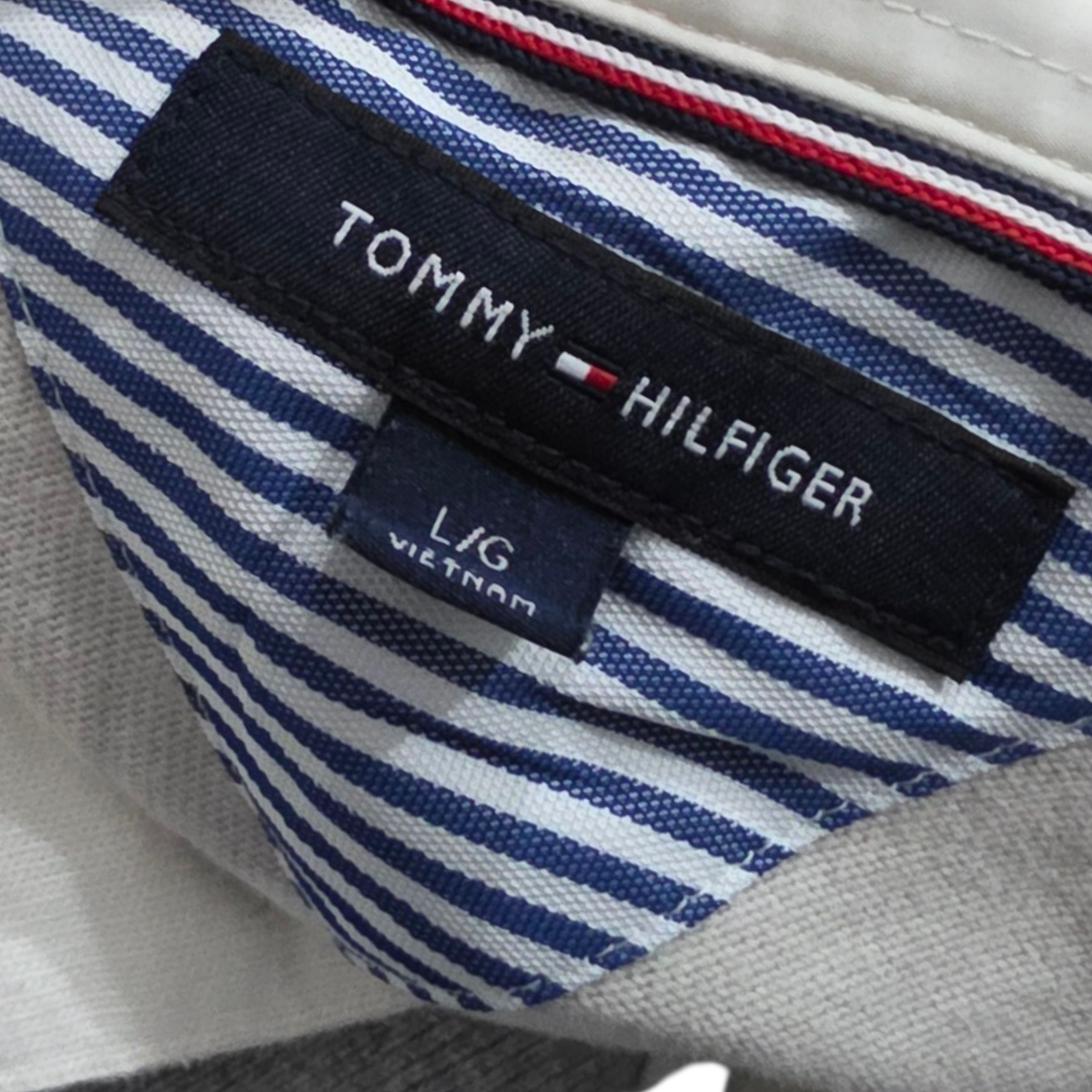 Playera Polo Manga Larga Tommy Hilfiger Grande L Gris