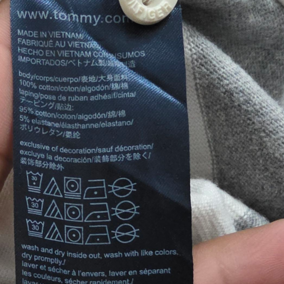 Playera Polo Manga Larga Tommy Hilfiger Grande L Gris