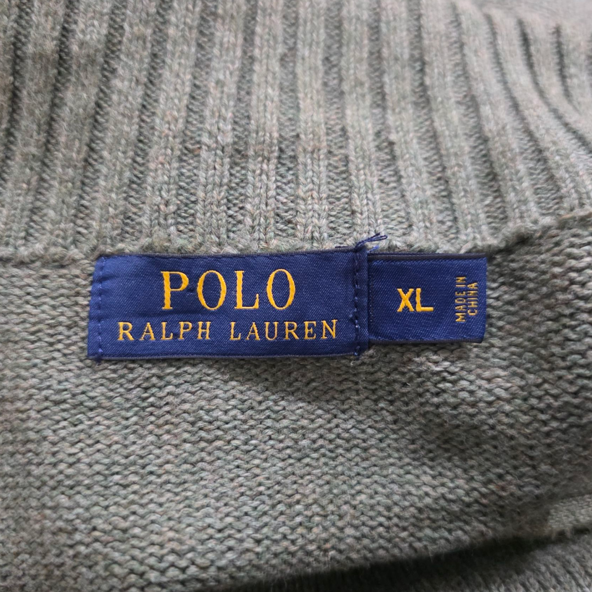 Sueter Medio Cierre Ralph Lauren Xgrande Xl Verde Pony Vino