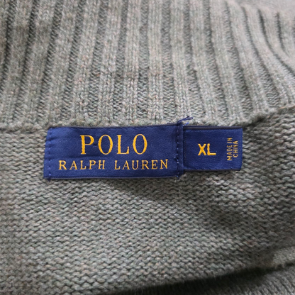 Sueter Medio Cierre Ralph Lauren Xgrande Xl Verde Pony Vino