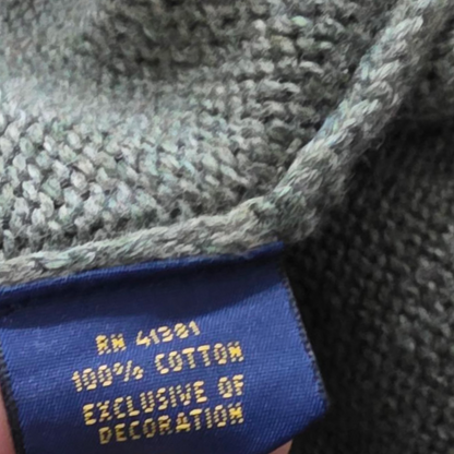 Sueter Medio Cierre Ralph Lauren Xgrande Xl Verde Pony Vino
