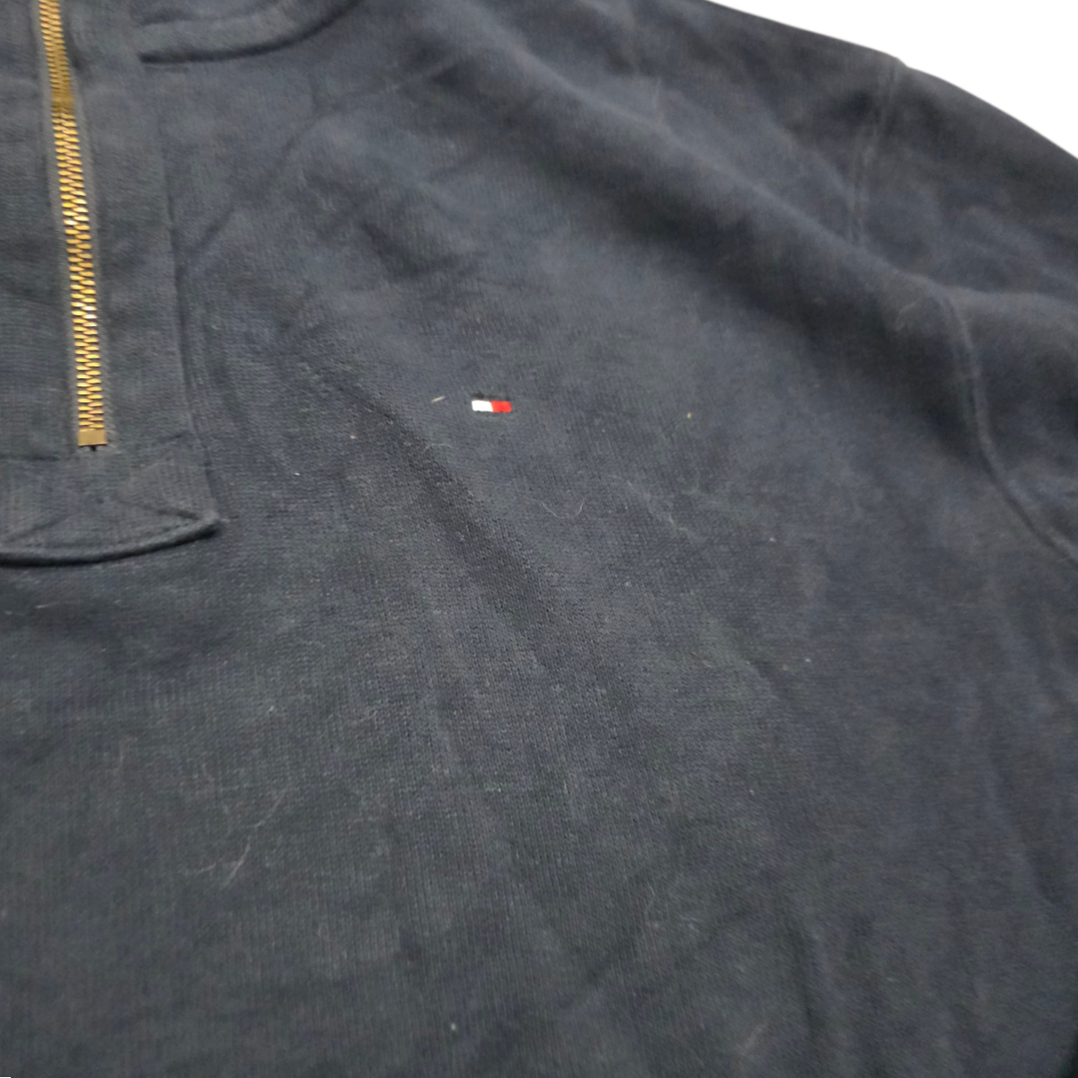 Sueter Medio Cierre Tommy Hilfiger Xxl Azul Marino