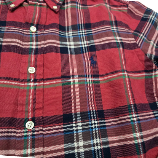 Camisa Ralph Lauren Chico S Cuadro Rojos