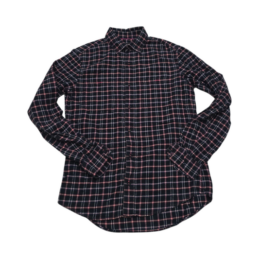 Camisa Armani Exchange Chico S Cuadro Negro Y Rosa