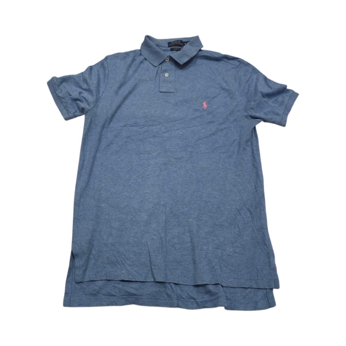Playera Polo Ralph Lauren Mediana M Azul Claro Pony Rosa