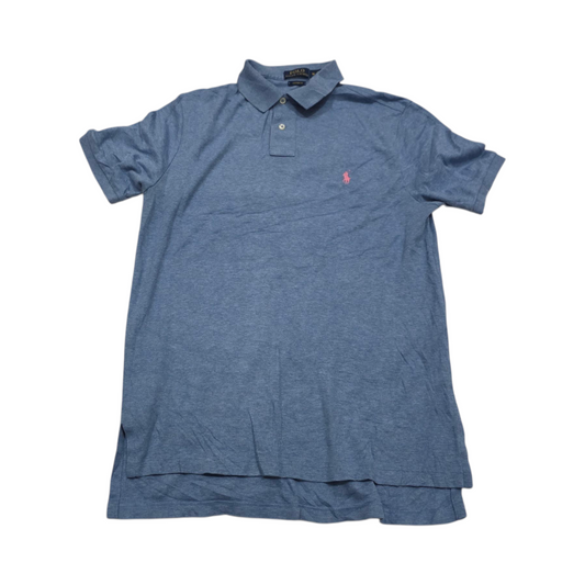 Playera Polo Ralph Lauren Mediana M Azul Claro Pony Rosa