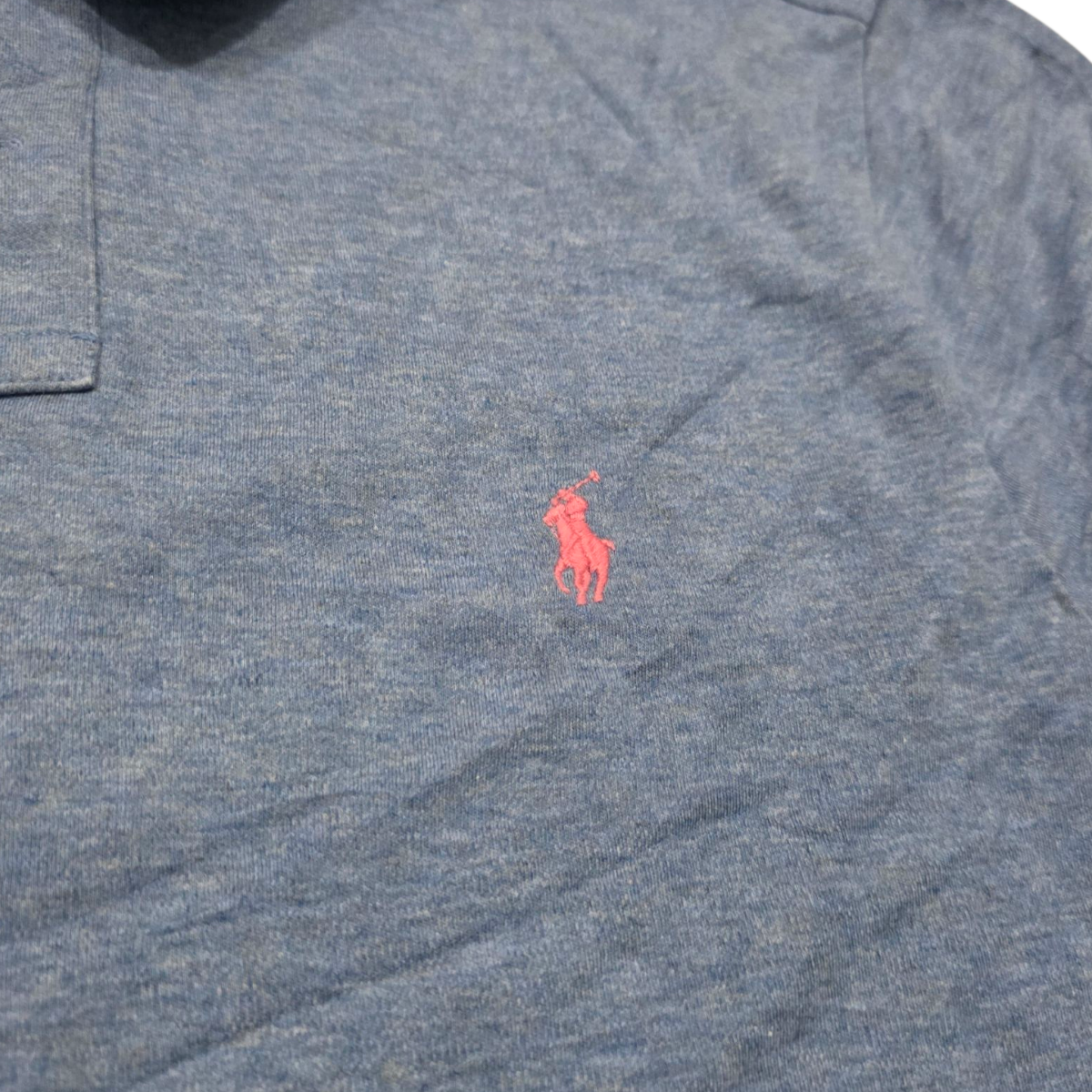 Playera Polo Ralph Lauren Mediana M Azul Claro Pony Rosa