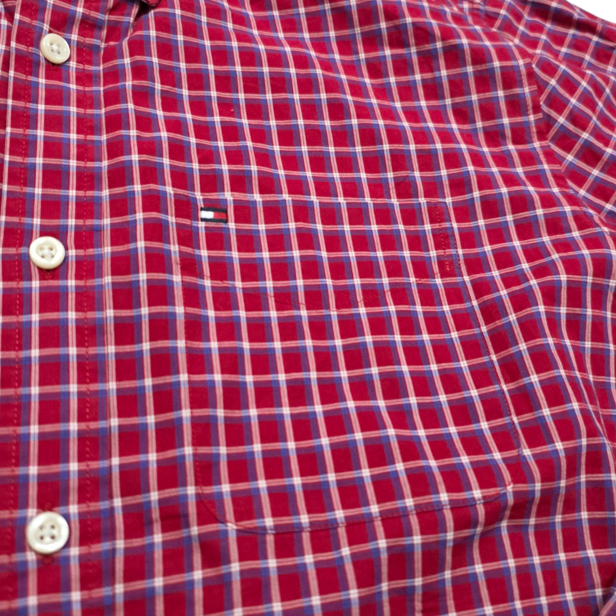 Camisa Tommy Hilfiger Chico S Cuadro Rojo