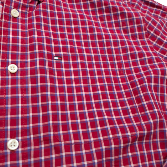 Camisa Tommy Hilfiger Chico S Cuadro Rojo