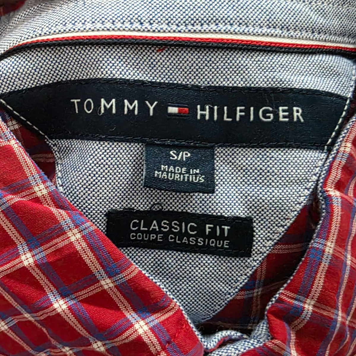 Camisa Tommy Hilfiger Chico S Cuadro Rojo