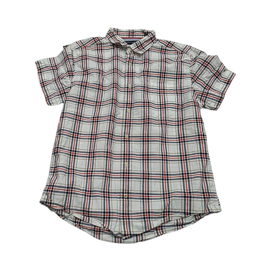 Camisa Tommy Hilfiger Grande L Cuadro Blanco Azul Rojo
