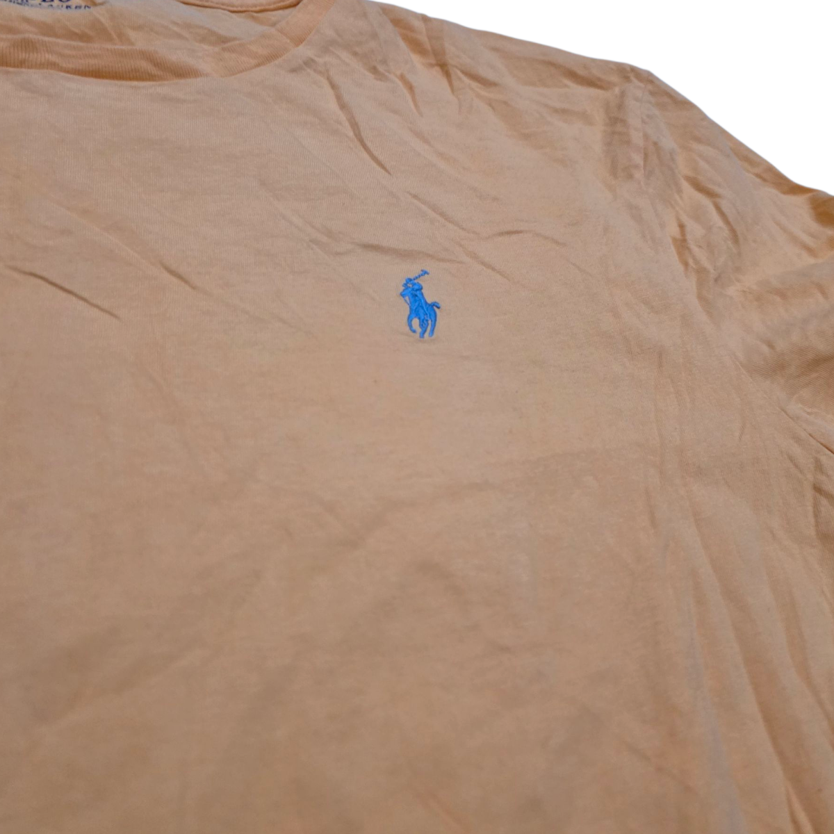 Playera Ralph Lauren Xgrande Xl Naranja Pony Azul Claro