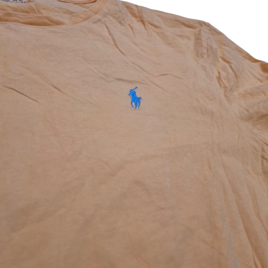 Playera Ralph Lauren Xgrande Xl Naranja Pony Azul Claro