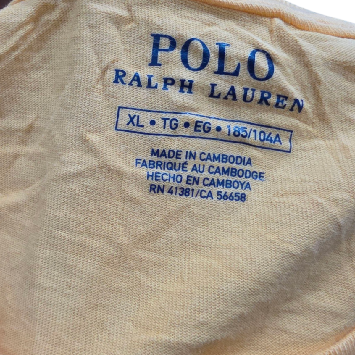 Playera Ralph Lauren Xgrande Xl Naranja Pony Azul Claro