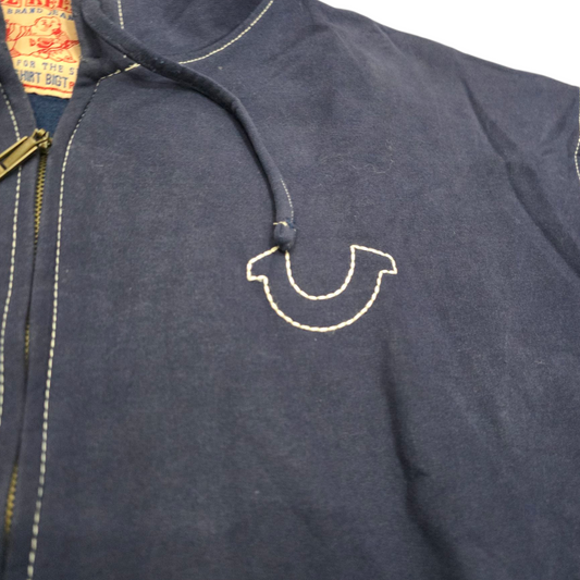 Sudadera True Religion 4xl Azul Con Gorro