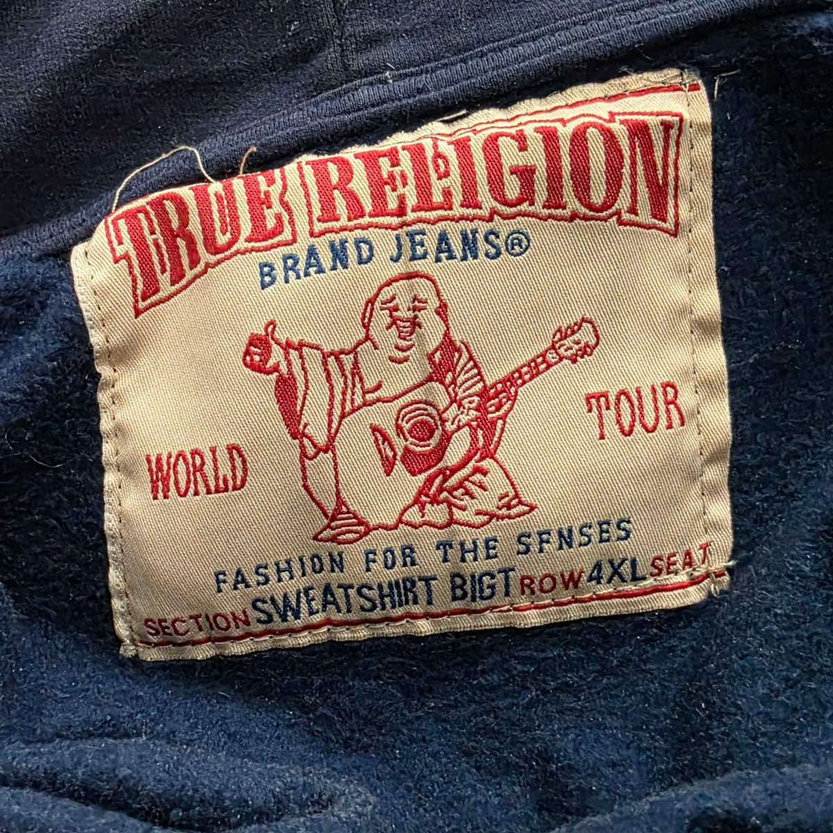 Sudadera True Religion 4xl Azul Con Gorro