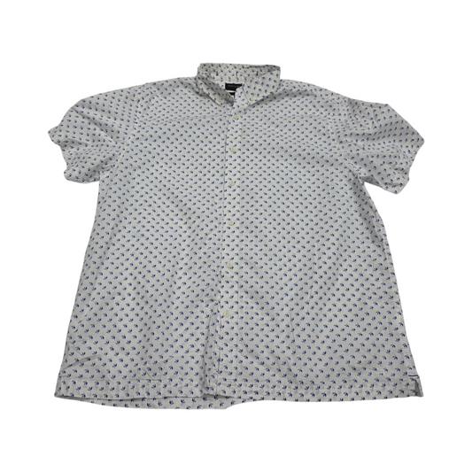 Camisa Manga Corta Banana Republic Xgrande Xl Blanco
