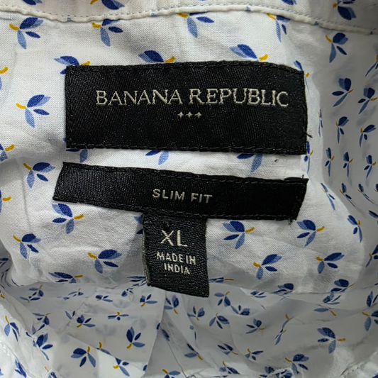 Camisa Manga Corta Banana Republic Xgrande Xl Blanco