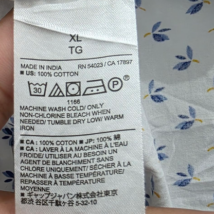 Camisa Manga Corta Banana Republic Xgrande Xl Blanco