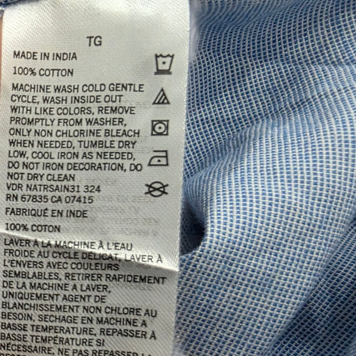 Camisa Nautica Xgrande Xl Azul