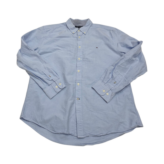 Camisa Custom Fit Tommy Hilfiger Xgrande Xl Azul