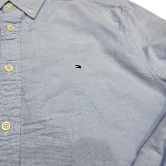 Camisa Custom Fit Tommy Hilfiger Xgrande Xl Azul