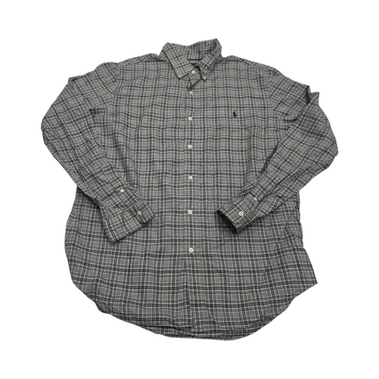 Camisa Slim Fit Ralph Lauren Xgrande Xl Gris