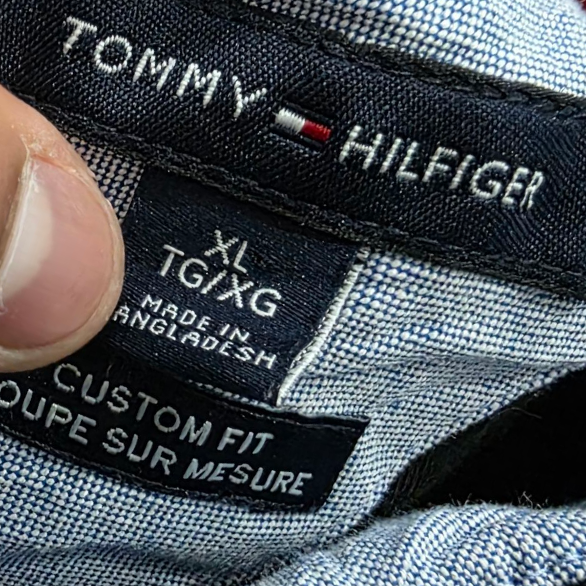 Playera Polo Customfit Tommy Hilfiger Xgrande Xl Negro