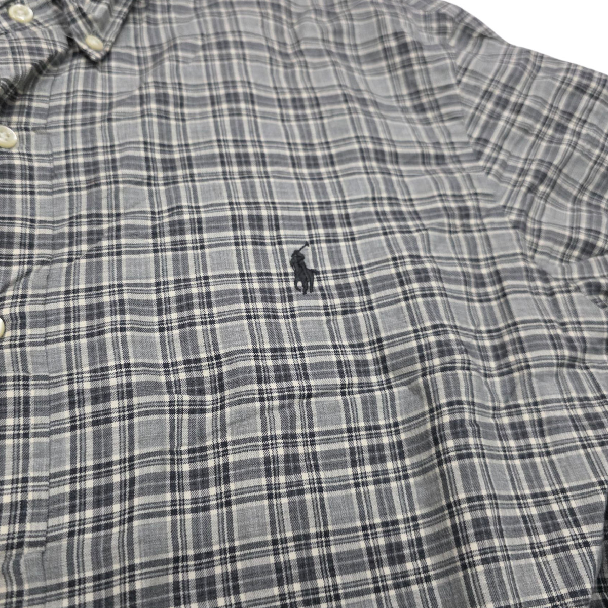 Camisa Slim Fit Ralph Lauren Xgrande Xl Gris