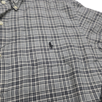 Camisa Slim Fit Ralph Lauren Xgrande Xl Gris